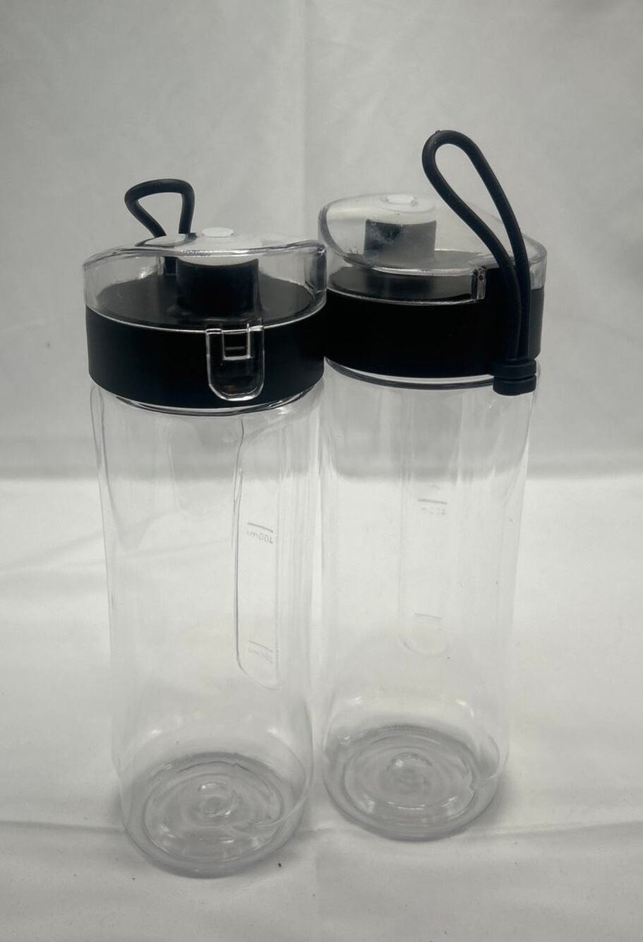 Anbige Oster MyBlend Plus Replacement Sports Bottles 20oz 2 Cups 2 Lids NEW